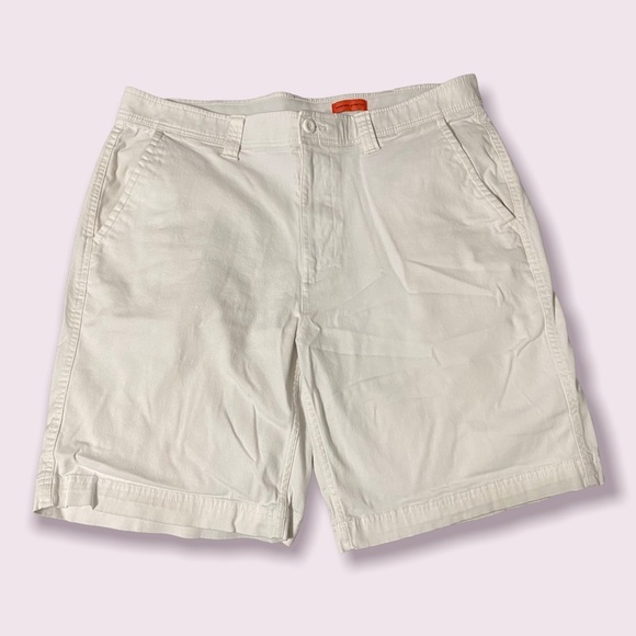 St. John's Bay Comfort Stretch Chino Shorts, Light Tan - Picture 1 of 3